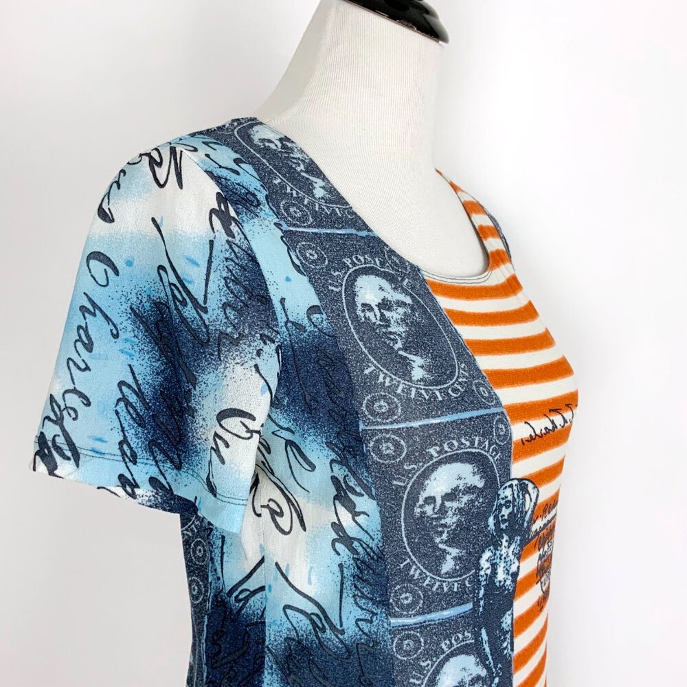Vintage Y2K Graphic Short Sleeve Mesh Top Sz M - Picture 5 of 16